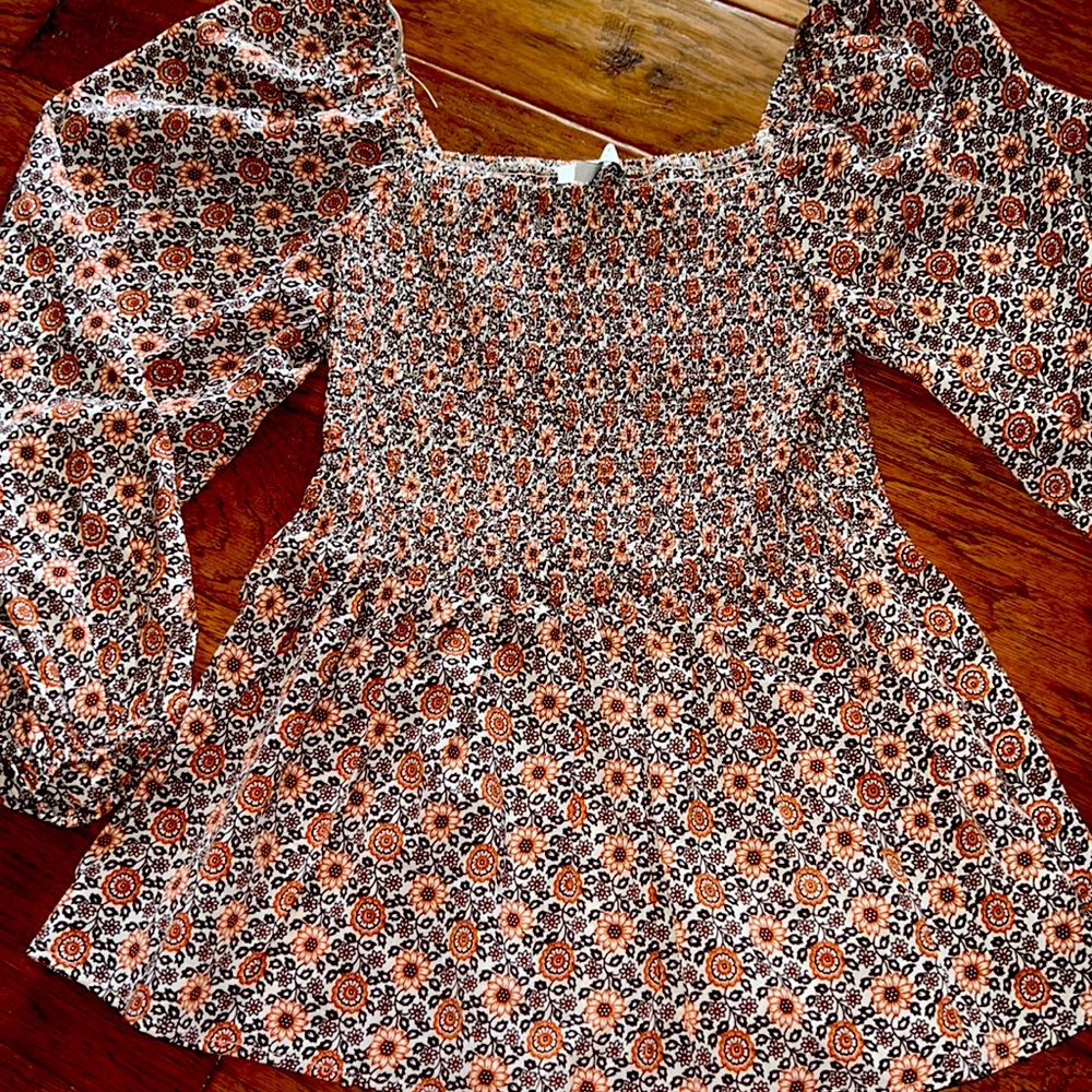 Hayden Los Angeles smocked blouse